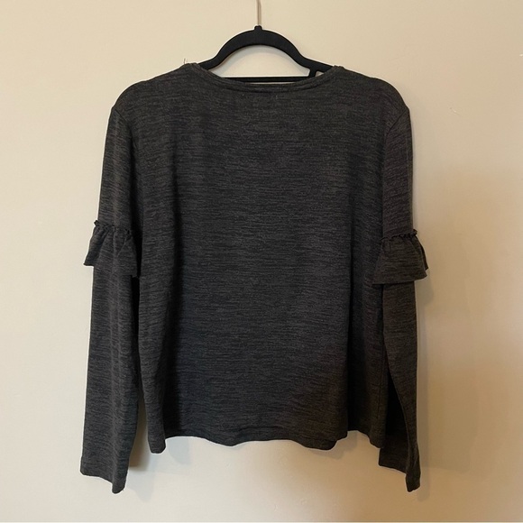 14th & Union Grey Ruffle Sweater - Picture 5 of 5